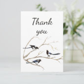 Danke Watercolor Magpie Garden Bird Animal (Stehend Vorderseite)