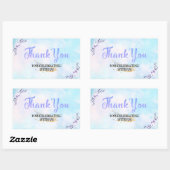 Danke, Watercolor Pastel Rechteckiger Aufkleber (Blatt)