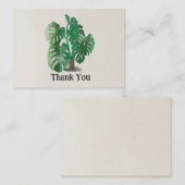 Danke, Watercolor Pflanze Mitteilungskarte (Vorne/Hinten)