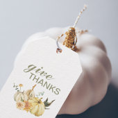 Danke Watercolor Pumpkin Geschenkanhänger