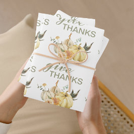 Danke Watercolor Pumpkin Geschenkpapier Set
