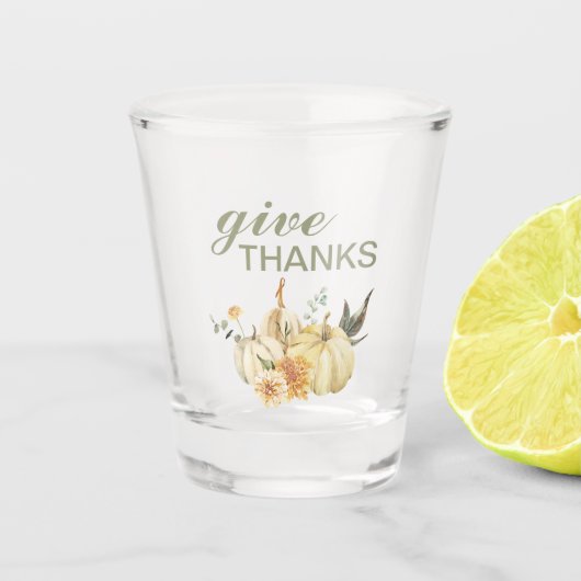 Danke Watercolor Pumpkin Schnapsglas (Vorderseite)