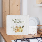 Danke Watercolor Pumpkin Schneidebrett