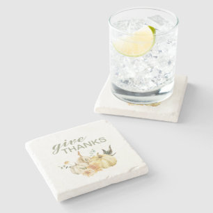 Danke Watercolor Pumpkin Steinuntersetzer