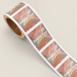 Danke Watercolor Quadratischer Aufkleber