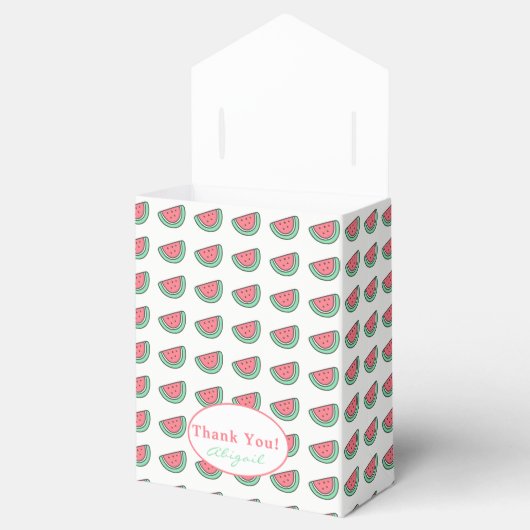 Danke | Watermelon Pattern Zelt Gefälligkeitsbox Geschenkschachtel (Geöffnet)