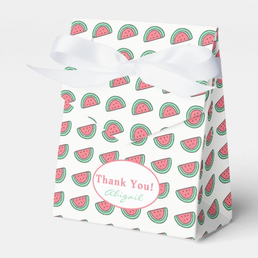 Danke | Watermelon Pattern Zelt Gefälligkeitsbox Geschenkschachtel (Vorderseite)
