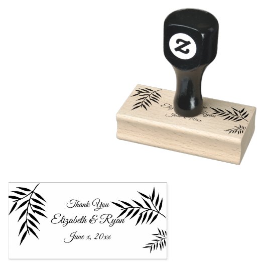 Danke, Wedding, Ferns Gummistempel (Stempel)