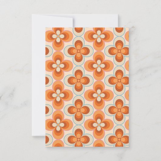 Danke, Wedding Retro Vintagen 1970er Dankeskarte (Rückseite)