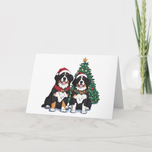 Danke Weihnachten Berner Sennenhunde (Vorderseite)