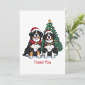 Danke Weihnachten Berner Sennenhunde (Stehend Vorderseite)