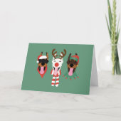 Danke Weihnachten Dobermann Hunde (Vorderseite)