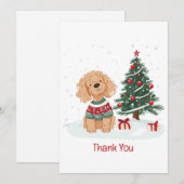 Danke Weihnachten Goldendoodle Hund (Vorne/Hinten)
