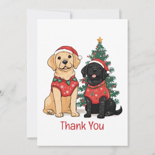 Danke Weihnachten Labrador Retriever Hunde (Vorderseite)