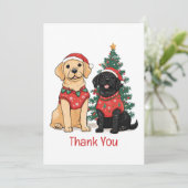 Danke Weihnachten Labrador Retriever Hunde (Stehend Vorderseite)