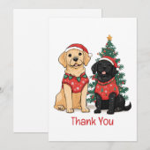 Danke Weihnachten Labrador Retriever Hunde (Vorne/Hinten)