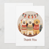 Danke Weihnachten Labrador Retriever Hunde (Vorne/Hinten)