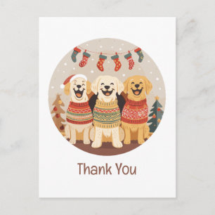 Danke Weihnachten Labrador Retriever Hunde Postkarte