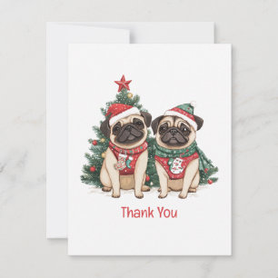 Danke Weihnachten Mops Hunde