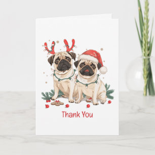 Danke Weihnachten Mops Hunde