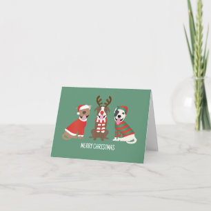 Danke Weihnachten Pit Bull Hunde