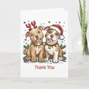 Danke Weihnachten Pit Bull Hunde