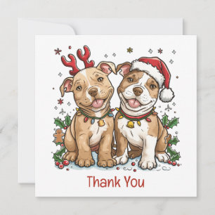 Danke Weihnachten Pit Bull Hunde