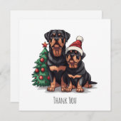 Danke Weihnachten Rottweiler Dog Weihnachtsbaum (Vorne/Hinten)