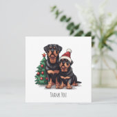 Danke Weihnachten Rottweiler Dog Weihnachtsbaum (Stehend Vorderseite)