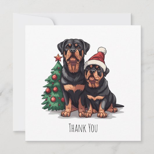 Danke Weihnachten Rottweiler Dog Weihnachtsbaum (Vorderseite)
