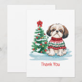 Danke Weihnachten Shih Tzu Hund (Vorne/Hinten)