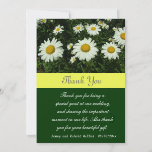 Danke, weiße Margeritenblumen Dankeskarte
