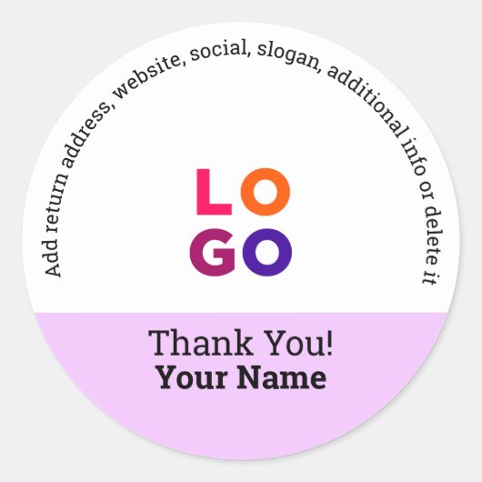 Danke | Werbeaktion für berufliche Firmenlogos Runder Aufkleber (Vorderseite)