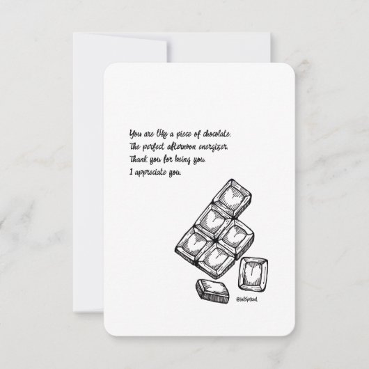 Danke, Wertkarte - Schokolade, flach (Vorderseite)