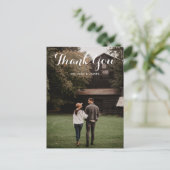 Danke, Whimsical Wedding Foto Postkarte (Stehend Vorderseite)