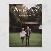 Danke, Whimsical Wedding Foto Postkarte (Vorderseite)