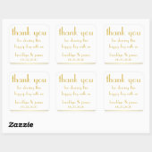 Danke, White Great Gatsby Wedding Stickers (Blatt)
