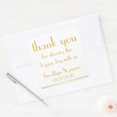 Danke, White Great Gatsby Wedding Stickers (Umschlag)