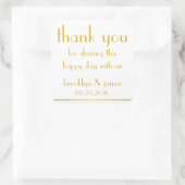Danke, White Great Gatsby Wedding Stickers (Tasche)