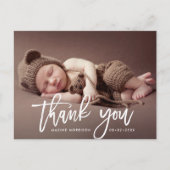 Danke | White Pinsel Postkarte (Vorderseite)