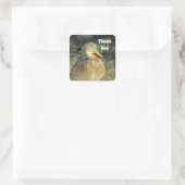 Danke Wild Duck Lake Bird Aufwertung Quadratischer Aufkleber (Tasche)