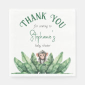 Danke Wild One Safari Animals Baby Shower Serviette (Vorderseite)