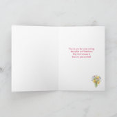 Danke Wildblume Bouquet Christlich Karte (Innenseite)