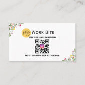 Danke Wildblume Instagram Qr Code Rabattkarte (Vorderseite)
