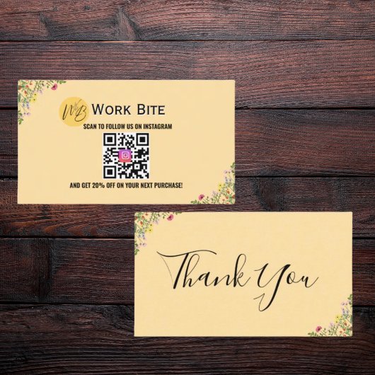 Danke Wildblume Instagram Qr Code Rabattkarte