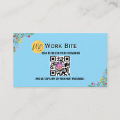 Danke Wildblume Instagram Qr Code Rabattkarte (Vorderseite)