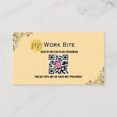 Danke Wildblume Instagram Qr Code Rabattkarte (Vorderseite)