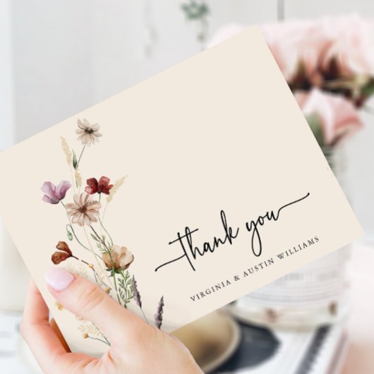 Danke Wildblume Postkarte