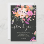 Danke, wilde Blume Pastellfeder-Dusche Dankeskarte (Vorderseite)