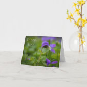 „Danke!“ Wildveilchen-Notiz Klappkarte Karte (Gelbe Blume)